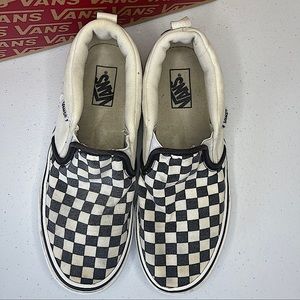 Black and Neutral kids size 4 Vans